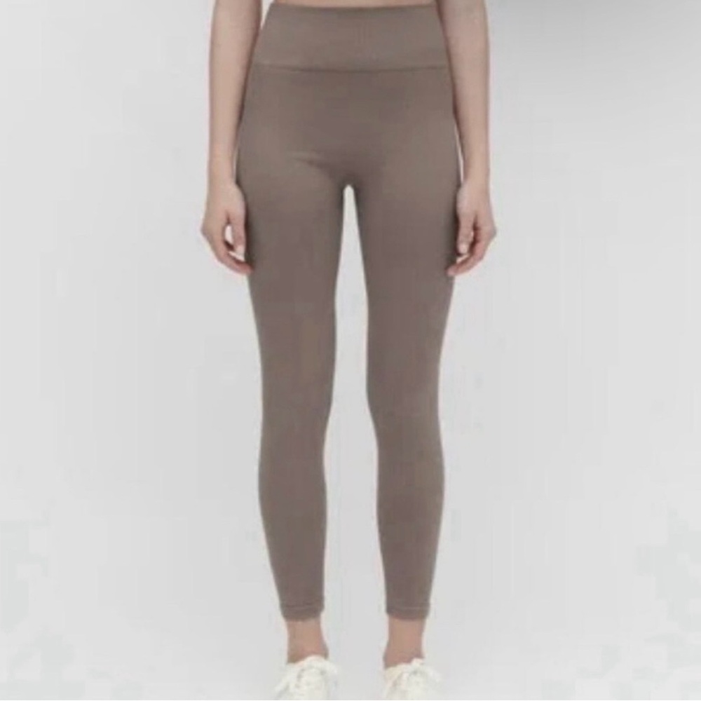 Cuyana High-Waisted Brown Leggings L/XL
